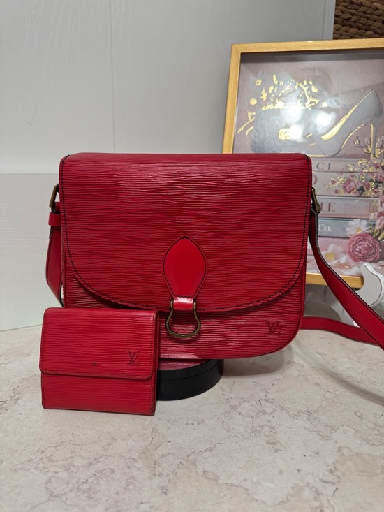 Louis Vuitton Handbags - Louis Vuitton Red Epi Leather St Cloud Crossbody with Matching Wallet SET